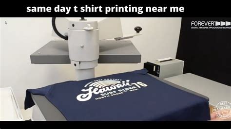 Same day t-shirt printing near me - ... same day. Give us a call first just to make sure we've got the stock … and we ... Yep, custom t-shirt printing doesn't need to cost a bomb – we offer tiered ...